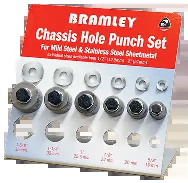 bramley sheet metal chassis punches|Chassis Hole Punches .